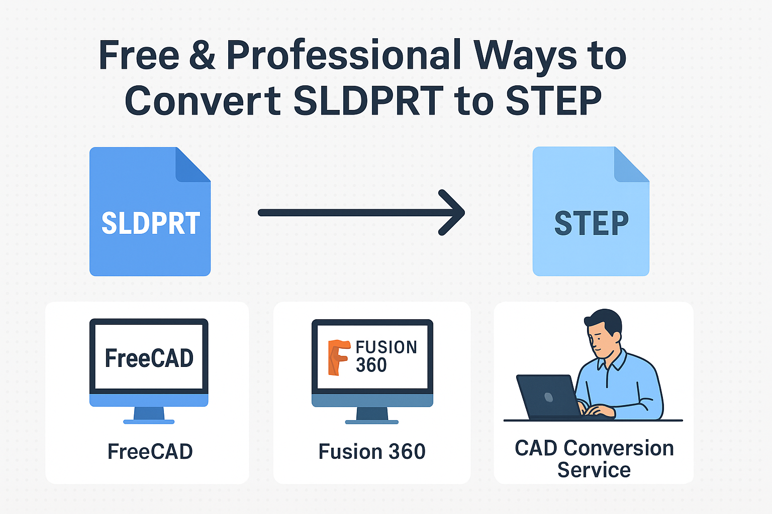 Converting SLDPRT to STEP File Without SolidWorks – CAD Tools Comparison